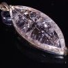 Quartz blanc inclusions tourmaline noire pendentif